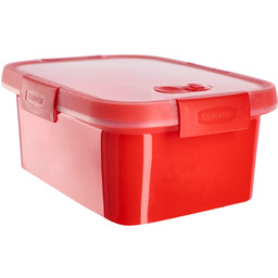 Prostokątny pojemnik na żywność Curver Steamer 1.2L czerwony