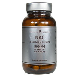 Pureline Nutrition NAC N-acetylo-L-cysteina 500mg, 60kaps.
