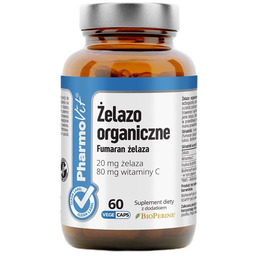 PHARMOVIT Żelazo organiczne fumaran żelaza suplement diety 60