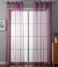 20332-cn2 zestaw 2 przezroczystych zasłon na przelotkach, jednokolorowe,