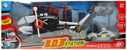 Helikopter Policja baterie oświetlenie + akcesoria 481423 MC