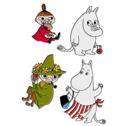 Zestaw przypinek Muminki - 4-pack set