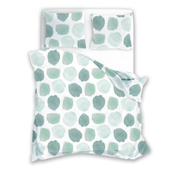 Faro Pościel z mikrofibry 140x200 akwarelowe plamy zielona