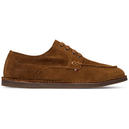 Półbuty Tommy Hilfiger Stitchdown Suede Derby FM0FM05841 Brązowy