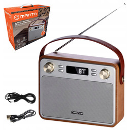 Radio Kuchenne Przenośne Retro Radioodtwarzacz na baterie Bluetooth