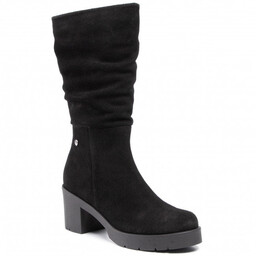 KOZAKI MACIEJKA 04389-01 CZARNE SKÓRA ZAMSZ R.36