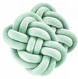 Poduszki Plecione Supeł Knot Pillow Miętowe Pastel