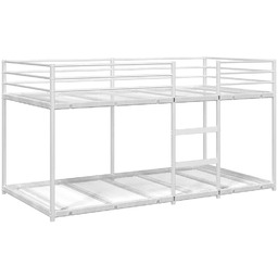 Elior Białe łóżko piętrowe metalowe 100x200 cm -