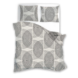 Faro Pościel z mikrofibry 140x200 geometria kremowa brązowa