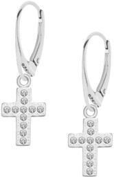 MYNESS Kolczyki z krzyżykami Swarovski