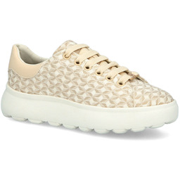 Lekkie sneakersy damskie - GEOX D.SPHERICA D55TCD BEŻOWE