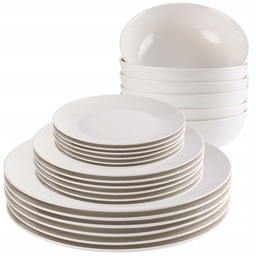 Serwis Obiadowy Porcelanowy Komplet 24SZT Talerzy Zastawa
