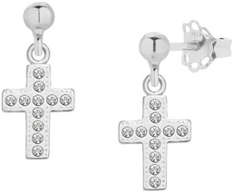 MYNESS Kolczyki z krzyżykami Swarovski