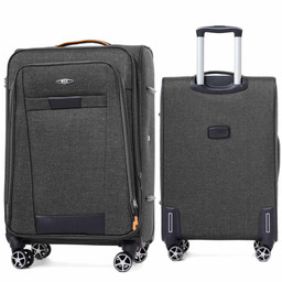 Mała Ekskluzywna Walizka Turystyczna RGL S-030 SZARA 55x41x21