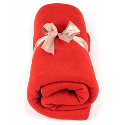 Koc do jogi myga Fleece czerwony