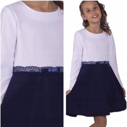 152 Sukienka dziewczęca wizytowo galowa długi rękawek Madżi