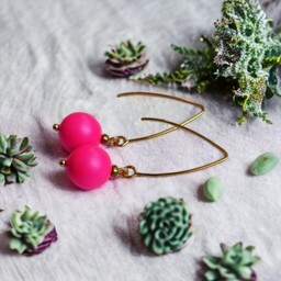 Pakamera Swarovski neon pearls : neon pink