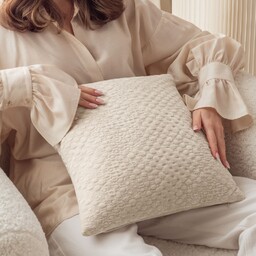 POSZEWKA DEKORACYJNA CHÉRIE - BEŻOWA JASNA 40x40