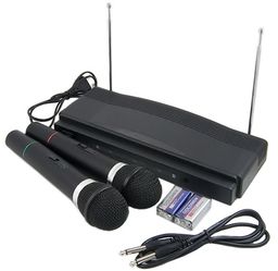 Zestaw do Karaoke: Stacja + 2 Bezprzewodowe Mikrofony.
