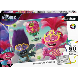 Nathan 4005556865680 60 pièces Poppy et Branche Trolls
