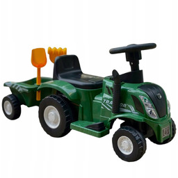 Elektryczny traktor jeździk na akumulator z przyczepą dźwiękami