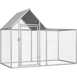 Woliera dla kur VIDAXL, stalowa, 1x1,5x2 m