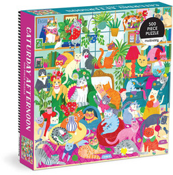 Mudpuppy Puzzle rodzinne Kocie popołudnie 500 elementów 8+