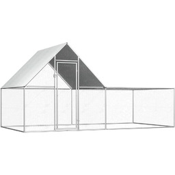 Woliera dla kur VIDAXL, stalowa, 2x2x4 m