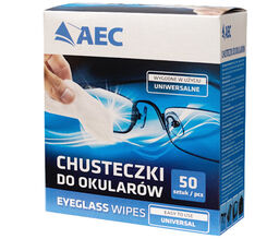 AEC, chusteczki do czyszczenia okularów, 50 sztuk