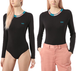 body damskie VANS TRI CHECK LS BODY Black