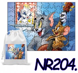 PUZZLE 24 EL.UKŁADANKA PREZENT TOM JERRY + WORECZEK