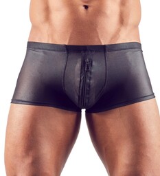 Czarne bokserki z zamkiem błyskawicznym