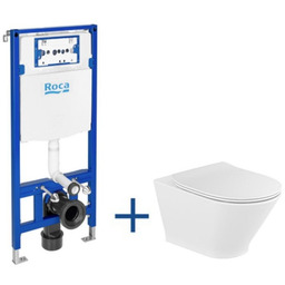 Roca zestaw podtynkowy stelaż Duplo One+miska Gap Round
