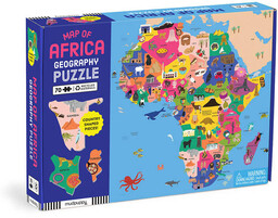 Mudpuppy Puzzle konturowe Mapa Afryki 70 elementów 5+