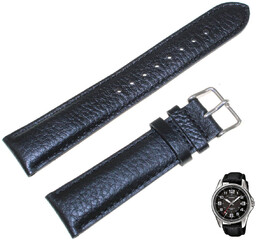 Skórzany pasek do zegarka Casio MTP-1372 czarny 20