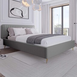 Łóżko tapicerowane SF1041 160x200 Welur Szary