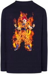 Son Goku Męska bluza Longsleeve Modna Rozm.S