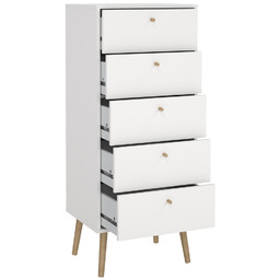 Komoda z szufladami biała mat 50 cm Bodo
