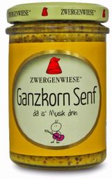Musztarda z całymi ziarnami bezglutenowa BIO 160ml Zwergenwiese