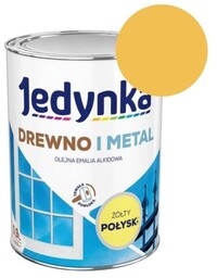 JEDYNKA Emalia Drewno i Metal żółty połysk 0,9L