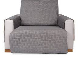 4Home Narzuta na fotel Doubleface szara/jasnoszara, 60 x