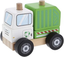 Trefl - Garbage Truck, Wooden Toys - Autko