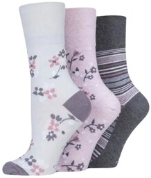 Gentle Grip 3PACK Bezuciskowych skarpet dla kobiet ENGLISH