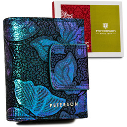 Skórzany damski portfel Peterson kompaktowy na karty