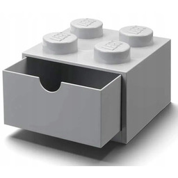 Lego Pojemnik Klocek 4 Szuflada Szary Na Biurko