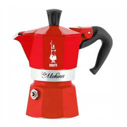 Kawiarka aluminiowa Bialetti Moka Express 6tz 300ml Czerwona