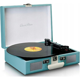 Gramofon Walizka Lenco TT-110 Retro Aux Drewno Aux
