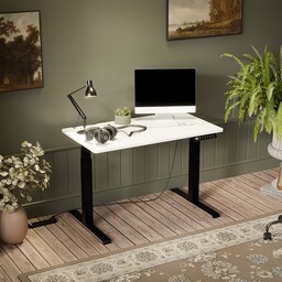 Biurko z regulacją wysokości elektryczne białe mat 121