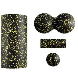 FSBM04 BLACK-YELLOW SET ZESTAW DO MASAŻU WAŁKI/PIŁKI(4 szt)