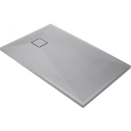 Brodzik prostokątny 90x120x3,5 cm granit niski, szary metalik